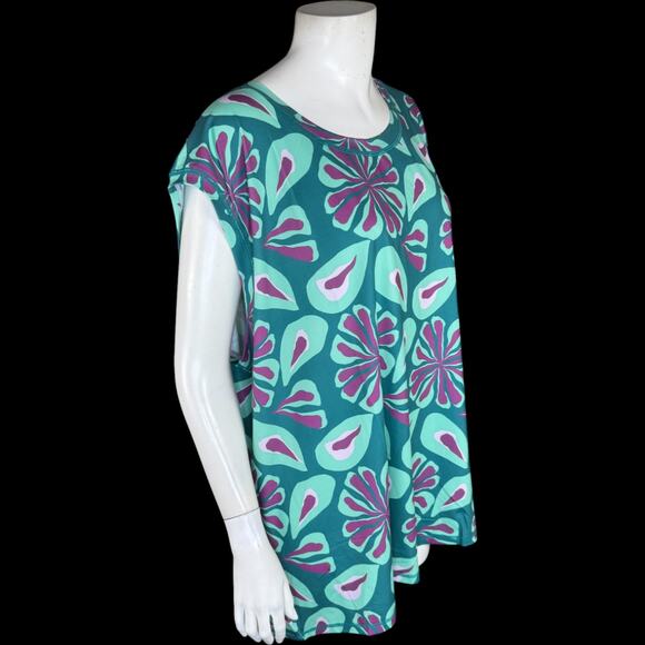 GYMWRAP CloudKNIT Everyday Luxe Performance Top 3X Purple Green Floral NWT - Picture 7 of 13